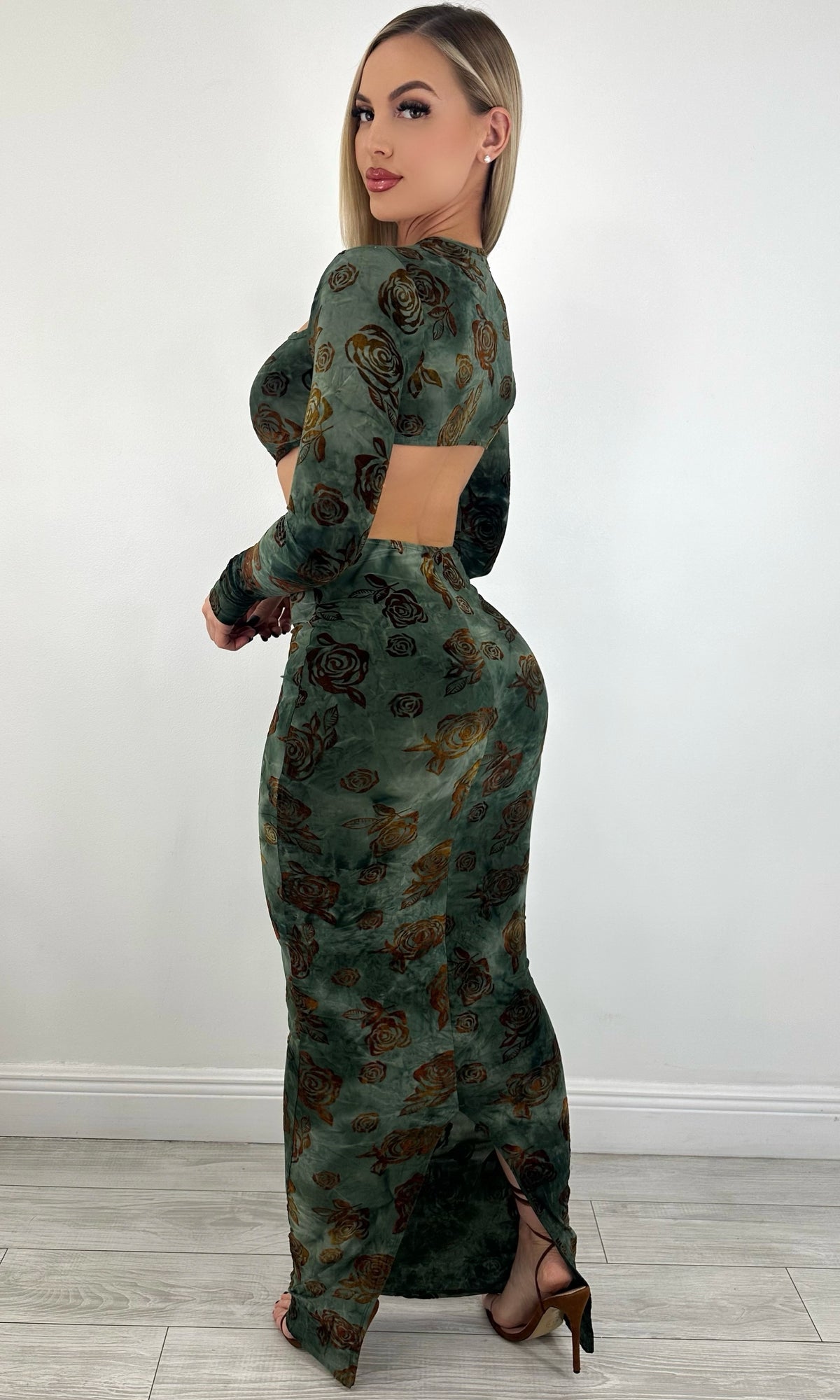 SOPHIE VELVET CUT-OUT MAXI