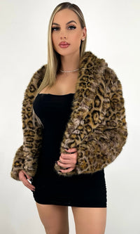 NICOLE FUR LEOPARD JACKET