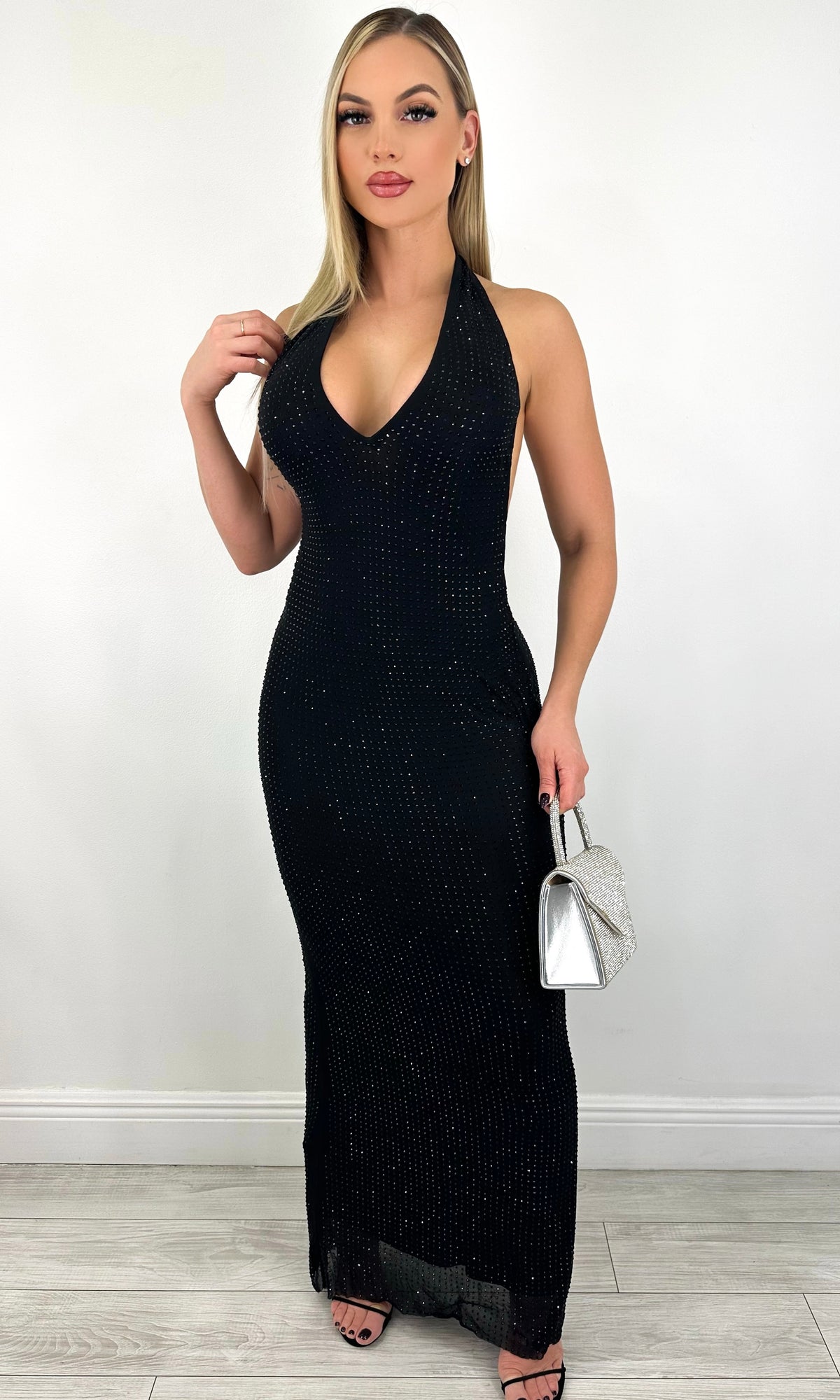 GEMA RHINESTONE MAXI DRESS