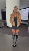 NICOLE FUR LEOPARD JACKET